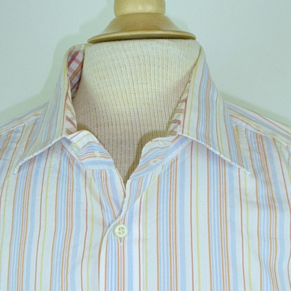 TAILORBYRD striped 2PLY COTTON shirt 2xl